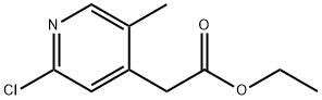 Ethyl 2-chloro-5-methylpyridine-4-acetate Struktur