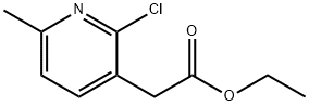 3-Pyridineacetic acid, 2-chloro-6-methyl-, ethyl ester Struktur