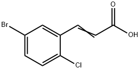 5-Bromo-2-chlorocinnamic acid Struktur