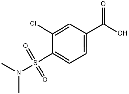 3-Chloro-4-(dimethylsulfamoyl)benzoic acid Struktur