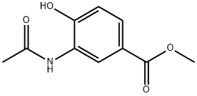 Benzoic acid, 3-(acetylamino)-4-hydroxy-, methyl ester Struktur