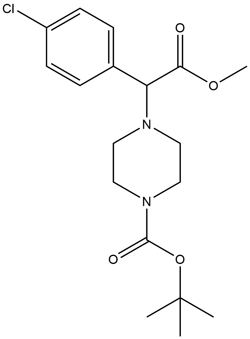 1-Piperazineacetic acid, α-(4-chlorophenyl)-4-[(1,1-dimethylethoxy)carbonyl]-, methyl ester