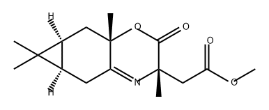 Cyclopropa[g]-1,4-benzoxazine-3-acetic acid, 2,3,5,5a,6,6a,7,7a-octahydro-3,6,6,7a-tetramethyl-2-oxo-, methyl ester, (3S,5aR,6aS,7aS)-