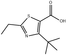 4-(1,1-Dimethylethyl)-2-ethyl-5-thiazolecarboxylic acid Struktur