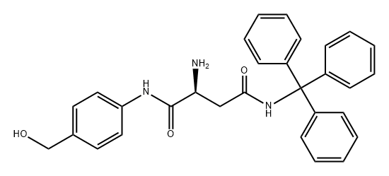 Butanediamide, 2-amino-N1-[4-(hydroxymethyl)phenyl]-N4-(triphenylmethyl)-, (2S)- Struktur