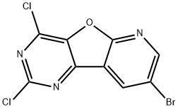 Pyrido[3',2':4,5]furo[3,2-d]pyrimidine, 8-bromo-2,4-dichloro- Struktur