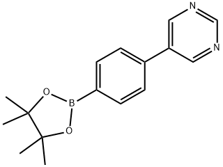 Pyrimidine, 5-[4-(4,4,5,5-tetramethyl-1,3,2-dioxaborolan-2-yl)phenyl]- Struktur