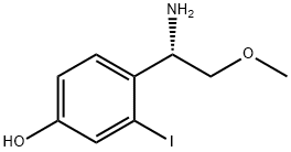 4-[(1S)-1-amino-2-methoxyethyl]-3-iodophenol Struktur