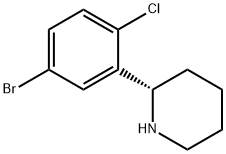 (2S)-2-(5-bromo-2-chlorophenyl)piperidine Struktur