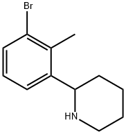 2-(3-bromo-2-methylphenyl)piperidine Struktur