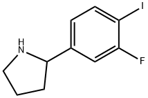 2-(3-fluoro-4-iodophenyl)pyrrolidine Struktur