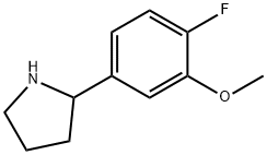 2-(4-Fluoro-3-methoxy-phenyl)-pyrrolidine Struktur