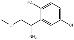 2-(1-amino-2-methoxyethyl)-4-chlorophenol Struktur