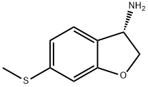 3-Benzofuranamine, 2,3-dihydro-6-(methylthio)-, (3S)- Struktur