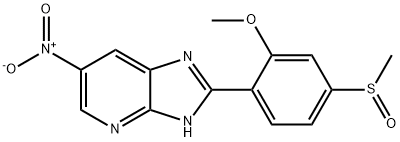 3H-Imidazo[4,5-b]pyridine, 2-[2-methoxy-4-(methylsulfinyl)phenyl]-6-nitro- Struktur