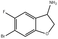 3-Benzofuranamine, 6-bromo-5-fluoro-2,3-dihydro- Struktur