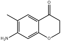 4H-1-Benzopyran-4-one, 7-amino-2,3-dihydro-6-methyl- Struktur