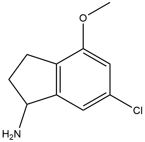 6-chloro-4-methoxy-2,3-dihydro-1H-inden-1-amine Struktur