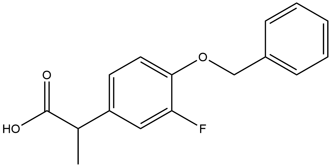 2-(4-(Benzyloxy)-3-fluorophenyl)propanoic acid Struktur