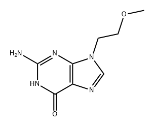 6H-Purin-6-one, 2-amino-1,9-dihydro-9-(2-methoxyethyl)- Struktur