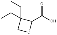 2-Oxetanecarboxylic acid, 3,3-diethyl- Struktur