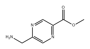 2-Pyrazinecarboxylic acid, 5-(aminomethyl)-, methyl ester Structure