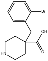 4-Piperidinecarboxylic acid, 4-[(2-bromophenyl)methyl]- Struktur