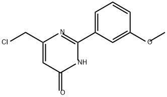 4(3H)-Pyrimidinone, 6-(chloromethyl)-2-(3-methoxyphenyl)- Struktur