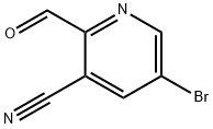 3-Pyridinecarbonitrile, 5-bromo-2-formyl- Struktur