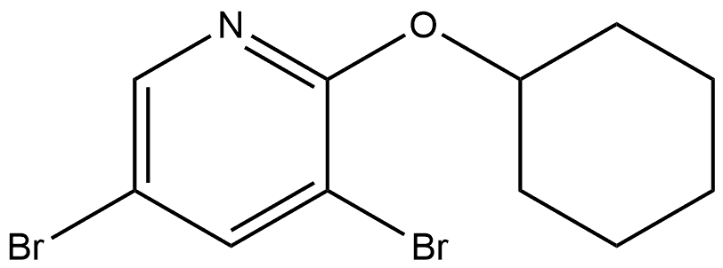 3,5-Dibromo-2-(cyclohexyloxy)pyridine Struktur