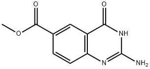 6-Quinazolinecarboxylic acid, 2-amino-3,4-dihydro-4-oxo-, methyl ester Struktur