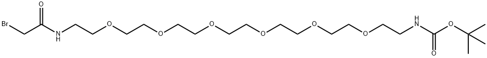 1,1-Dimethylethyl 25-bromo-24-oxo-5,8,11,14,17,20-hexaoxa-2,23-diazapentacosanoate Struktur