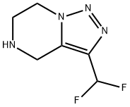 3-(difluoromethyl)-4,5,6,7-tetrahydro-[1,2,3]triazolo[1,5-a]pyrazine Struktur