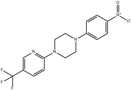 1-(4-Nitrophenyl)-4-[5-(trifluoromethyl)pyridin-2-yl]piperazine Struktur