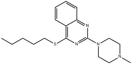 2-[4-Methyl-1-piperazinyl]-4-pentylthioquinazoline Struktur