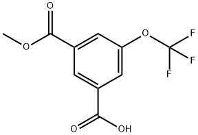 1,3-Benzenedicarboxylic acid, 5-(trifluoromethoxy)-, 1-methyl ester Struktur