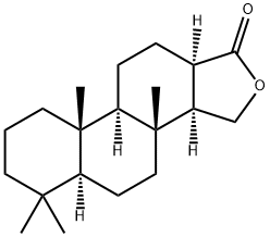 Phenanthro[1,2-c]furan-1(3H)-one, tetradecahydro-3b,6,6,9a-tetramethyl-, (3aR,3bR,5aS,9aS,9bR,11aR)- Struktur