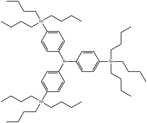 tris(4-(tributylstannyl)phenyl)amine Struktur