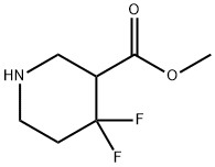 3-Piperidinecarboxylic acid, 4,4-difluoro-, methyl ester Struktur