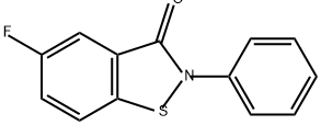 1,2-Benzisothiazol-3(2H)-one, 5-fluoro-2-phenyl- Struktur