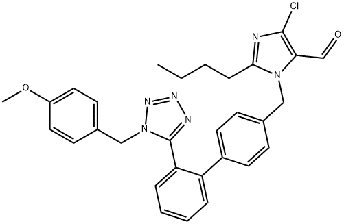 1H-Imidazole-5-carboxaldehyde, 2-butyl-4-chloro-1-[[2'-[1-[(4-methoxyphenyl)methyl]-1H-tetrazol-5-yl][1,1'-biphenyl]-4-yl]methyl]-