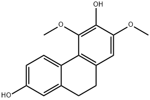 2,6-Phenanthrenediol, 9,10-dihydro-5,7-dimethoxy- Struktur