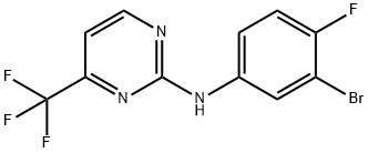 N-(3-Bromo-4-fluorophenyl)-4-(trifluoromethyl)pyrimidin-2-amine Struktur