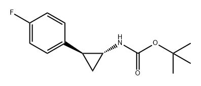 Carbamic acid, N-[(1R,2S)-2-(4-fluorophenyl)cyclopropyl]-, 1,1-dimethylethyl ester Structure