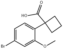 1-(4-Bromo-2-methoxyphenyl)cyclobutanecarboxylic acid Struktur