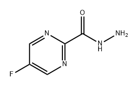 2-Pyrimidinecarboxylic acid, 5-fluoro-, hydrazide Struktur