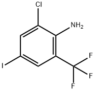 Benzenamine, 2-chloro-4-iodo-6-(trifluoromethyl)- Struktur