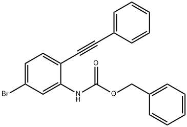 Carbamic acid, N-[5-bromo-2-(2-phenylethynyl)phenyl]-, phenylmethyl ester Struktur