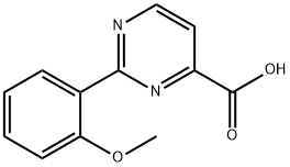 2-(2-methoxyphenyl)pyrimidine-4-carboxylic acid Struktur