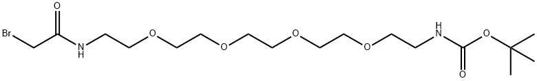 1,1-Dimethylethyl 19-bromo-18-oxo-5,8,11,14-tetraoxa-2,17-diazanonadecanoate Struktur